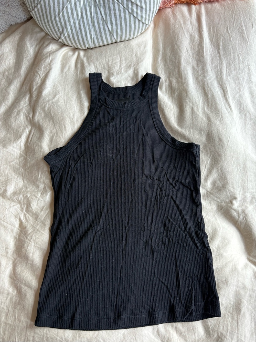 WSLY Black Ribbed Tank Top